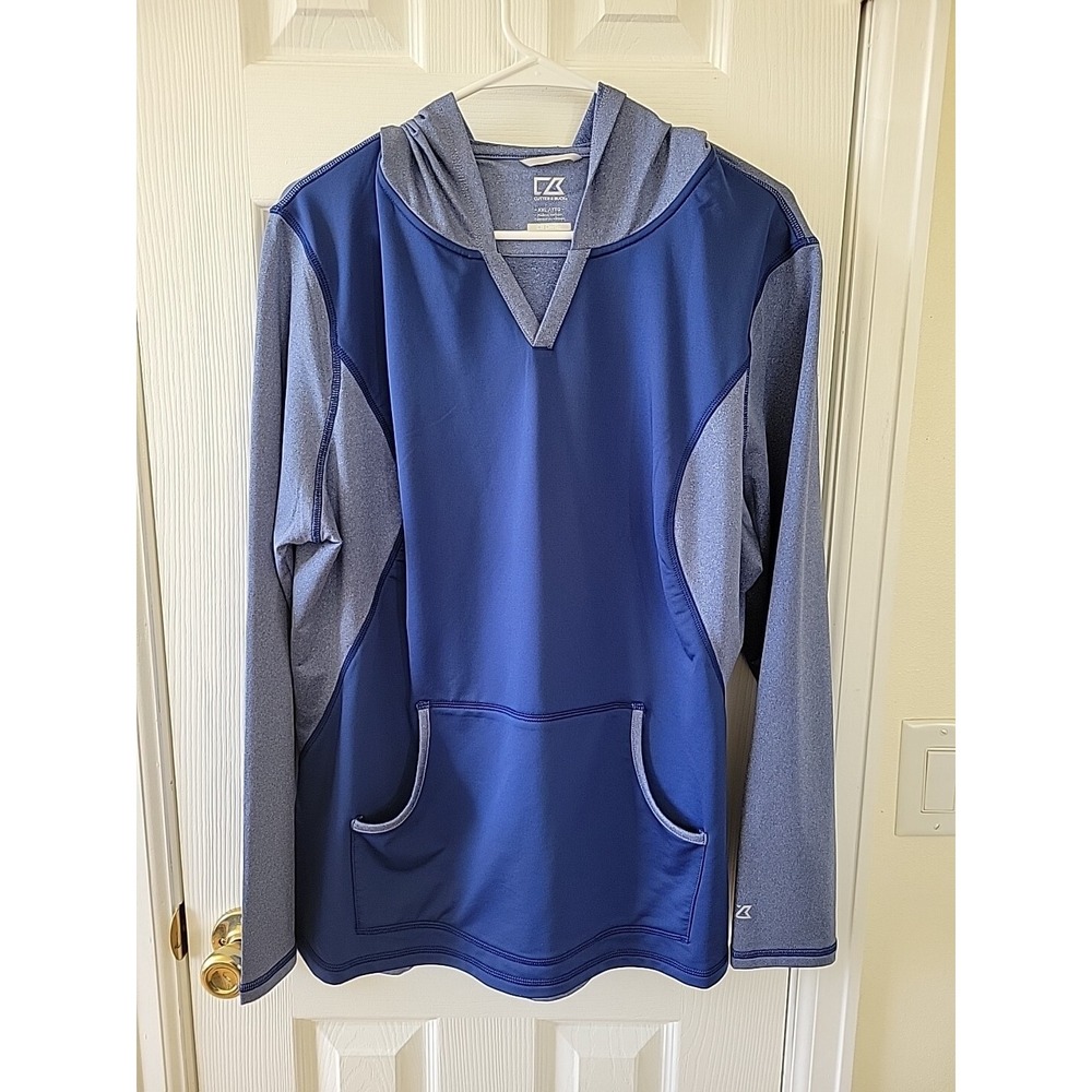 Cutter & Buck Hoodie Womens Size XXL Blue CB DryTec Longsleeve Lightweight